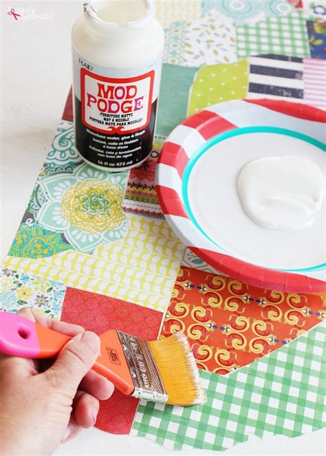 can you modge podge fabric to metal|using modge podge on fabric.